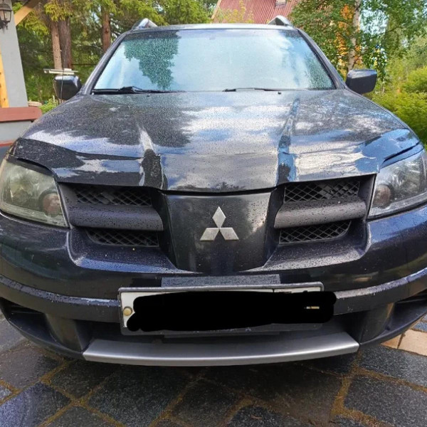 Дефлектор капоту мухобійка для Mitsubishi Outlander 2001-2007 Євро Кріплення (Vip Tuning)