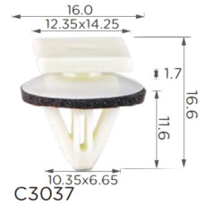 Кліпса кріплення молдингу HYUNDAI KIA JEEP (8581837000, 87770-02000 85815-33100 85818-37000 15225) C3037