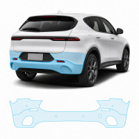 Антигравийная защитная бронепленка по лекалам для Dodge Hornet I 2023- задний бампер