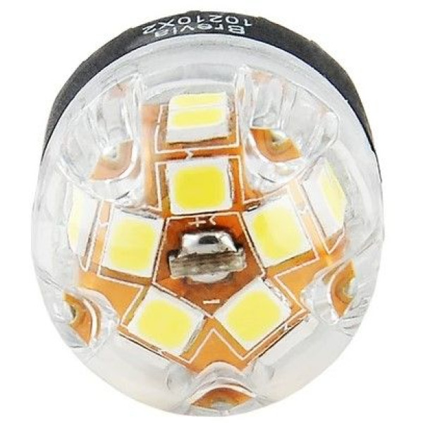 LED автолампа Brevia Spower 12/24V T20 W21W 15x2835SMD 330Lm 6000K CANbus W3x16d 2 шт (10210X2)