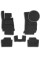 Ворсовые коврики для BMW 3 (F30 / F31) 2011-2019 с подпятником Черные 5 шт (Carrera)
