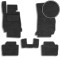 Ворсовые коврики для BMW 3 (F30 / F31) 2011-2019 с подпятником Черные 5 шт (Carrera)