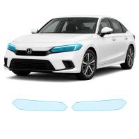 Антигравійна захисна бронеплівка за лекалами для Honda Civic XI 2021- оптика (фари та ПТФ)