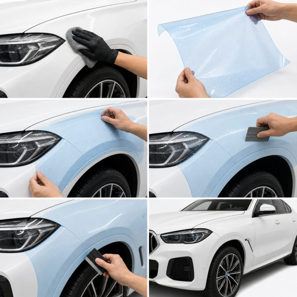Антигравійна захисна бронеплівка за лекалами для BMW X6 F16 2014-2019 - зона даху