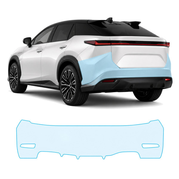Антигравийная защитная бронепленка по лекалам для Lexus RZ I 2023- задний бампер