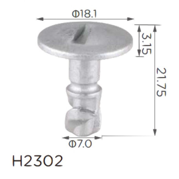 Винт с быстрой фиксацией Volkswagen, Audi, Skoda, Seat, Mercedes (8D0805121, 19987) (H2302)