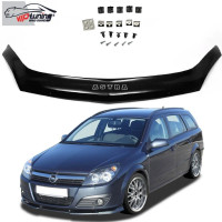 Дефлектор капота мухобойка для Opel Astra H 2004-2015 Евро Крепление (Vip Tuning) OP04
