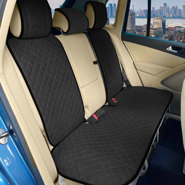 Накидки для сидений Алькантара Verona Premium L Комплект Черные (Оригинал)