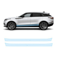 Антигравийная защитная бронепленка по лекалам для Land Rover Range Rover Velar L560 facelift 2020- нижняя зона кузова пороги