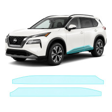 Антигравийная защитная бронепленка по лекалам для Nissan Rogue / X-Trail T33 2021- нижняя зона кузова пороги