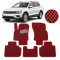 Коврики в салон EVA для Volkswagen Tiguan II USA Allspace 2015- с подпятником Красные 5 шт