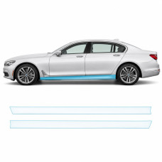 Антигравийная защитная бронепленка по лекалам для BMW 7 Series G11/G12 2015-2019 - нижняя зона кузова пороги