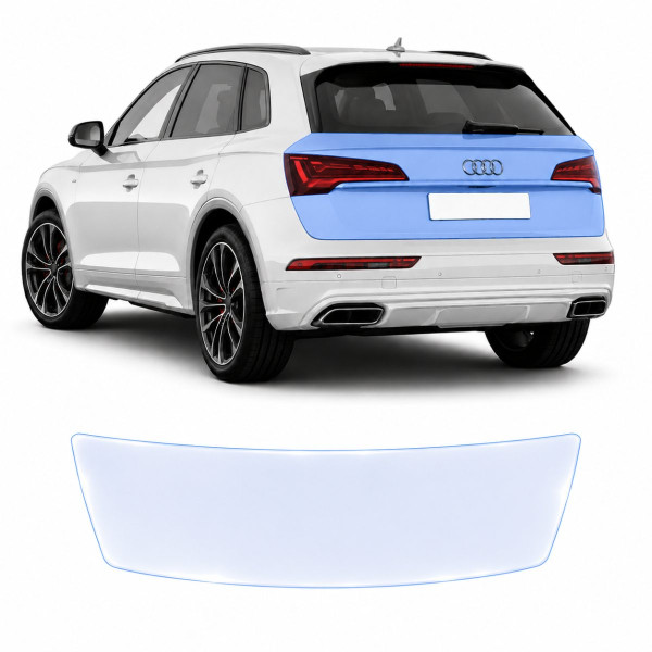 Антигравійна захисна бронеплівка за лекалами для Audi Q5 FY facelift 2021-2024 - зона кришки багажника