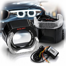 LED Маска Ангельські очі 3" D76 мм 12V 6000K Стиль BMW Білий Світло 2 шт (R7-L)