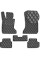Коврики в салон для BMW 7 (F01 / F04) 2008-2015 Экокожа с подпятником Черные 5 шт (Rombus)