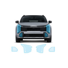 Антигравийная защитная бронепленка по лекалам для Kia Sportage NQ5 facelift 2025 - оптика (фары и ПТФ)