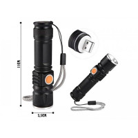 Фонарь ручной POLICE 515-T6 ЗУ USB встроенный аккумулятор ремешок zoom