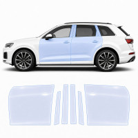 Антигравийная защитная бронепленка по лекалам для Audi Q7 4M second facelift 2024- зоны дверей и стойки окон