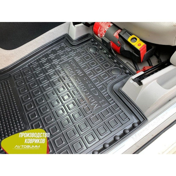 Водительский коврик в салон Mercedes B (W245) 2005-2011 (Avto-Gumm)