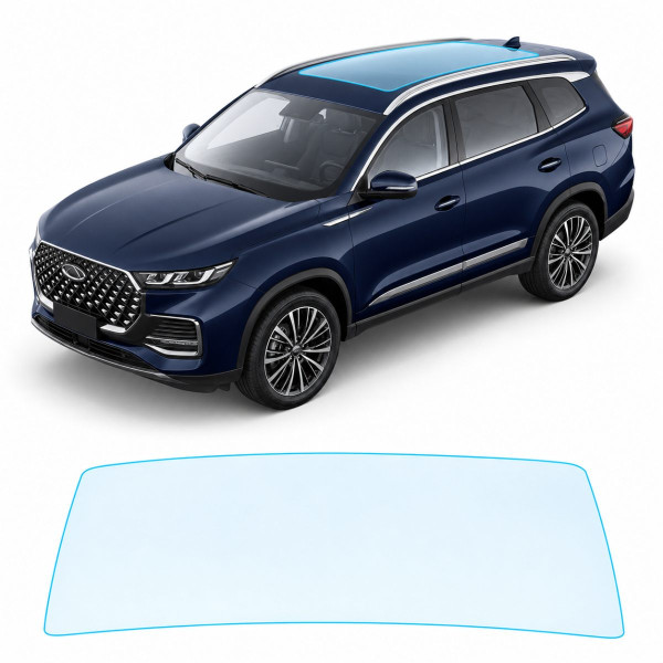 Антигравийная защитная бронепленка по лекалам для Chery Tiggo 8 Pro I facelift 2023- зона крыши