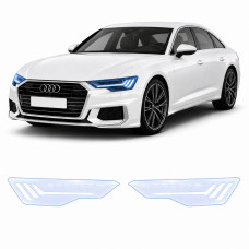 Антигравійна захисна бронеплівка за лекалами для Audi A6 C8 facelift 2023-2025 - оптика (фари та ПТФ)