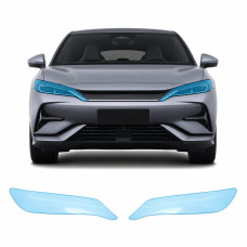 Антигравийная защитная бронепленка по лекалам для BYD Song L I 2024- оптика (фары и ПТФ)