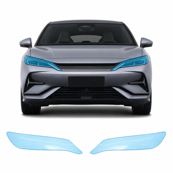 Антигравійна захисна бронеплівка за лекалами для BYD Song L I 2024- оптика (фари та ПТФ)