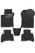 Килимки в салон EVA для Toyota Prado 150 2010-2021 (Металевий підп'ятник) Чорні-Коричневий кант 5 шт