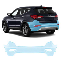 Антигравийная защитная бронепленка по лекалам для Hyundai Santa Fe DM facelift 2016-2018 - задний бампер