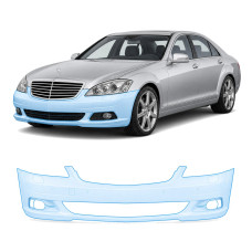 Антигравийная защитная бронепленка по лекалам для Mercedes-Benz S-Class W221 2005-2009 - передний бампер