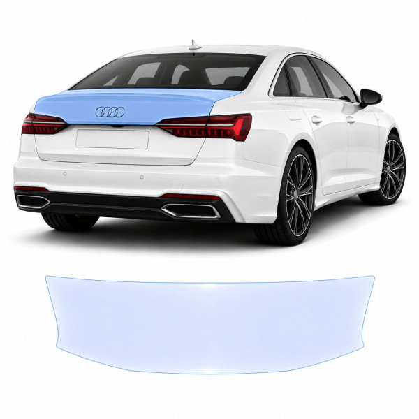 Антигравійна захисна бронеплівка за лекалами для Audi A6 C8 facelift 2023-2025 - зона кришки багажника