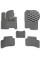 Коврики в салон EVA для Hyundai Tucson (NX4) 2021- Hibrid (Металлический подпятник) Серые 5 шт