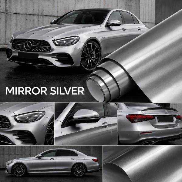 Автомобільна Вінілова Плівка ПВХ Mirror Silver 1.52 Метра х 1 Метр 160 мікрон PET основа (G260306)