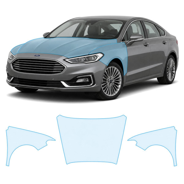 Антигравійна захисна бронеплівка за лекалами для Ford Mondeo V facelift 2019-2022 - капот і передні крила