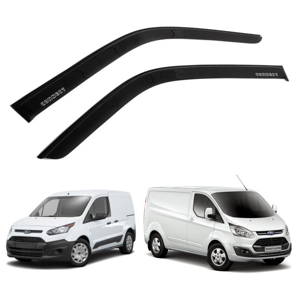 Дефлекторы окон ветровики для Ford Tourneo / Transit Custom 2012- Скотч 3M Voron Glass