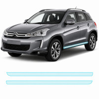 Антигравійна захисна бронеплівка за лекалами для Citroen C4 Aircross I 2012-2017 - нижня зона кузова пороги