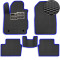 Коврики в салон EVA для Ford Fiesta Седан USA 2008-2019 с подпятником Черные-Синий кант 5 шт