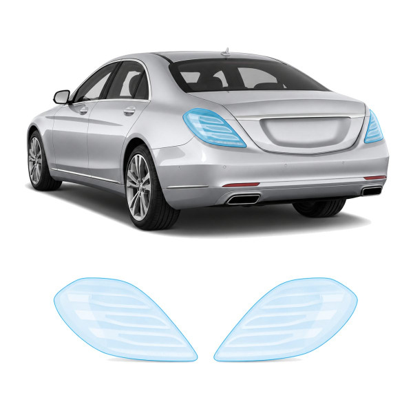 Антигравійна захисна бронеплівка за лекалами для Mercedes-Benz S-Class W222 2013-2017 - задні ліхтарі стопи
