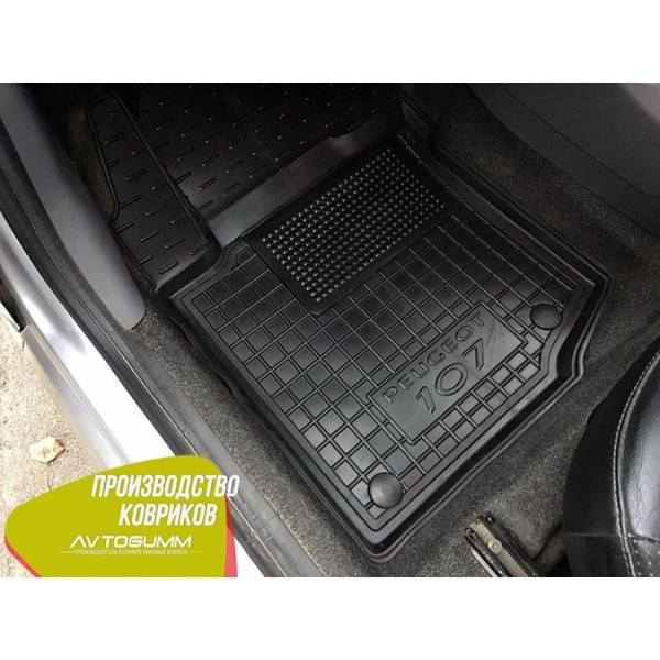 Передні килимки в автомобіль Peugeot 107 2005- (Avto-Gumm)