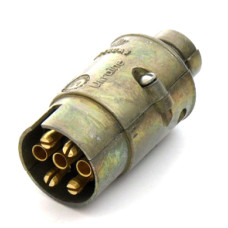 Контактна Вилка Роз'єм Папа для причепа 7 контактна 12/24V 7 PIN Метал (ПС-300АЗ)