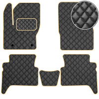 Килимки в салон для Ford C-Max 2003-2010 Екошкіра Бежеві 5 шт (Rombus)
