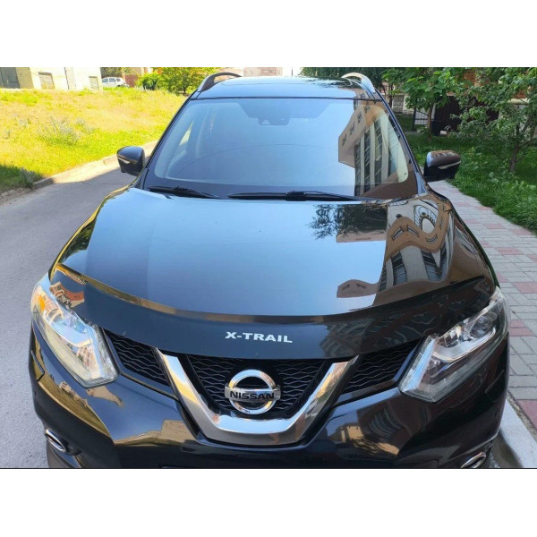 Дефлектор капота мухобойка Nissan X-Trail / Rogue (T32) 2014-2020 Евро Крепеж (Vip Tuning)