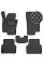 Коврики в салон Экокожа для Volkswagen Tiguan I 2007-2015 Черные 5 шт (Rombus)