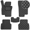 Коврики в салон Экокожа для Volkswagen Tiguan I 2007-2015 Черные 5 шт (Rombus)