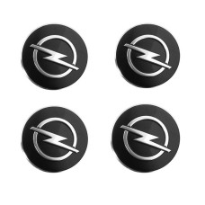 Наклейка на колпак Opel 90мм черный 4 шт