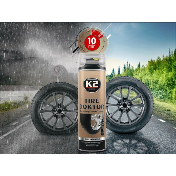 Герметик вулканізатор шин K2 TIRE DOCTOR 500 мл (B311)