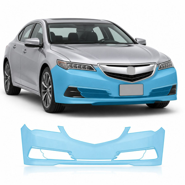 Антигравійна захисна бронеплівка за лекалами для Acura TLX I 2015-2017 - передній бампер