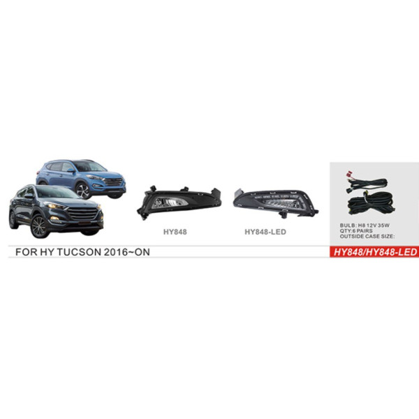 Протитуманні фари для Hyundai Tucson 2015-2018 H8 35W з проводкою Комплект (HY-848)