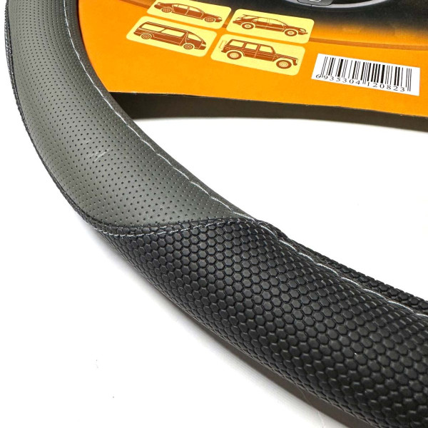 Чехол руля Elegant XXL 43-45 см 1 шов Экокожа Черный (EL105 533)