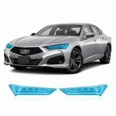Антигравийная защитная бронепленка по лекалам для Acura TLX II 2021 - оптика (фары и ПТФ)